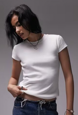 Topshop everyday tee in white