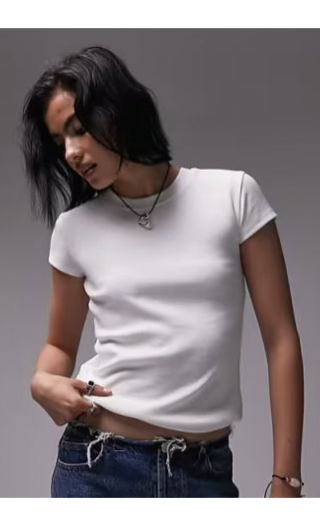 Topshop everyday tee in white