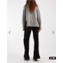 Miss Selfridge rib wide leg trouser in black