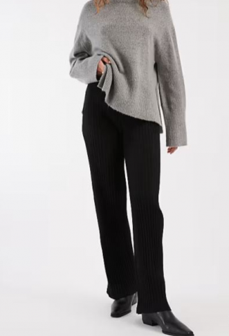 Miss Selfridge rib wide leg...