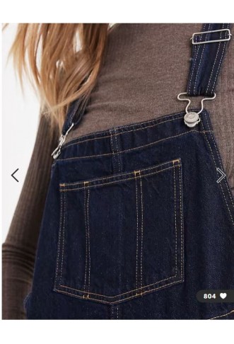 ASOS DESIGN denim dungaree in rinse wash