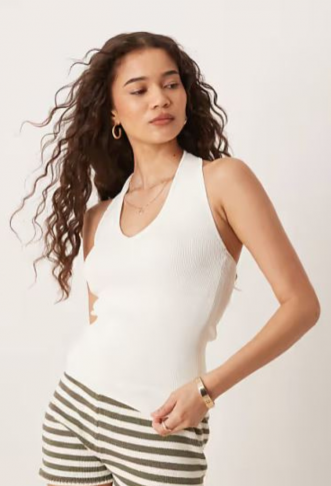 Mango fine knit halter top...