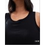 ONLY Curve built-in bra ribbed tank top in black