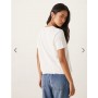 JDY knitted t-shirt in white