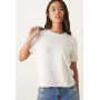 JDY knitted t-shirt in white