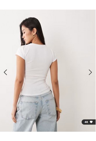 Cotton On all day crew tee in white