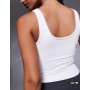 4505 soft touch rib vest with inner bra in white
