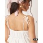 ASOS DESIGN ruffle tiered mini sundress in white