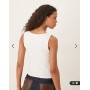 Gina Tricot square neck tank top in white