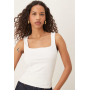 Gina Tricot square neck tank top in white