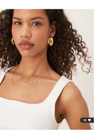 Gina Tricot square neck tank top in white