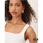 Gina Tricot square neck tank top in white
