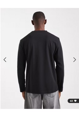 ASOS DESIGN Essentials 2 pack relaxed long sleeve t-shirts in black and white