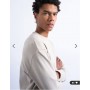 Topman relaxed fit long sleeve t shirt in stone