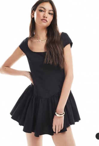 Monki corset mini dress in...