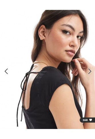 Monki corset mini dress in black