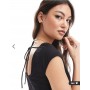 Monki corset mini dress in black