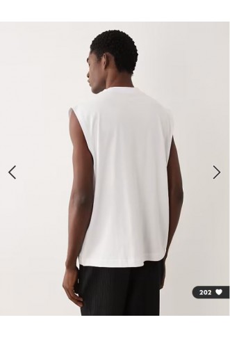 ASOS DESIGN heavyweight oversized tank in white