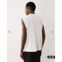 ASOS DESIGN heavyweight oversized tank in white