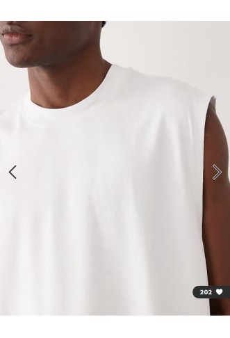 ASOS DESIGN heavyweight oversized tank in white