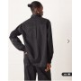 ASOS DESIGN oversized hotfix shirt co-ord in black