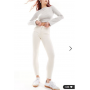 ONLY Blush skinny jeans with frayed hem in ecru
