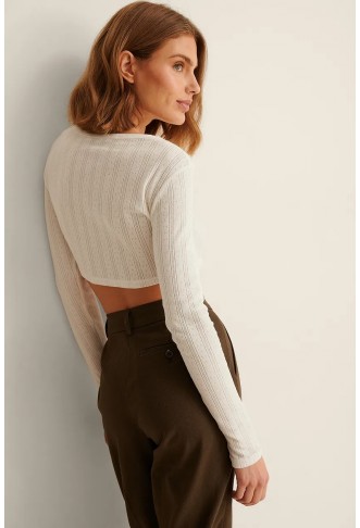 Structure Cropped Cardigan