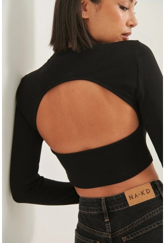 Open Back Ribbed Top