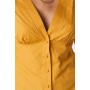 V-Neck Buttoned Front LS Top
