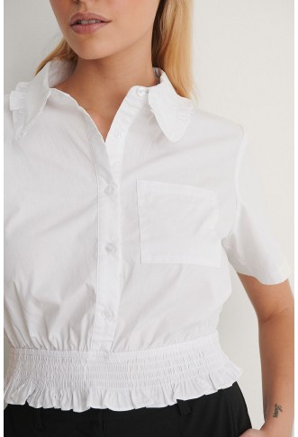 Short Sleeve Frill Shirt