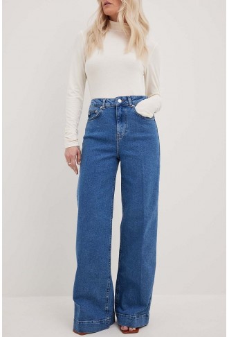 Pleated Long Jeans