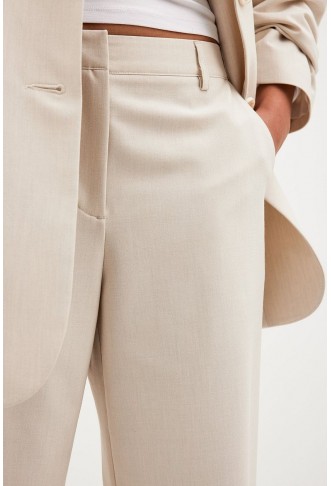 Melange Mid Rise Suit Pants