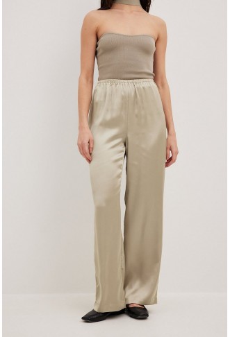 Straight Satin Trousers