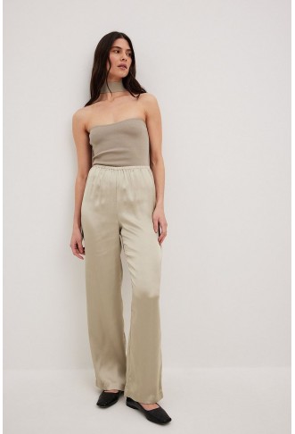 Straight Satin Trousers