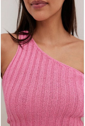 Knitted One Shoulder Top