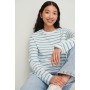 Striped Oversized Long Sleeved Top