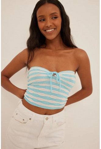 Striped Fine Knitted Tube Top