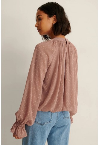 Volume Dobby Blouse