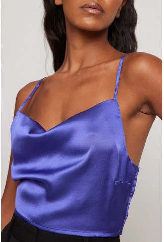 Waterfall Front Satin Singlet