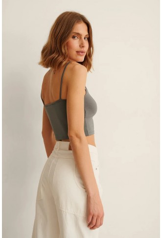 Thin Strap Cropped Basic Singlet