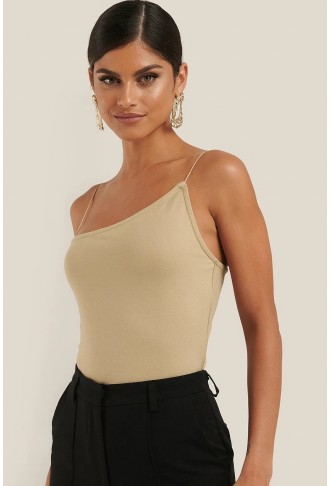 Asymmetric Spaghetti Strap Top