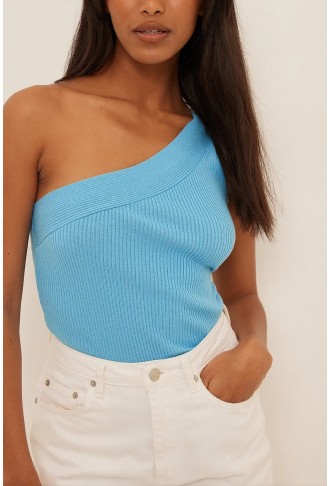 Knitted One Shoulder Top