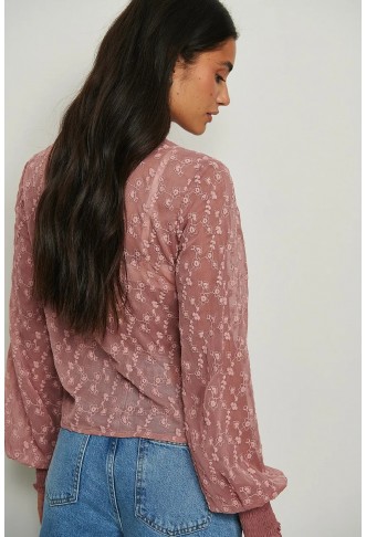 Embroidery Smock LS Blouse