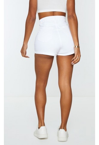 Shape White Disco Shorts
