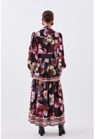 Petite Floral Printed Woven Maxi Dress
