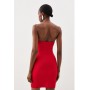 Premium Viscose Blend Body Contouring Bandeau Knit Mini Dress