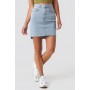 Stepped Hem Mini Skirt