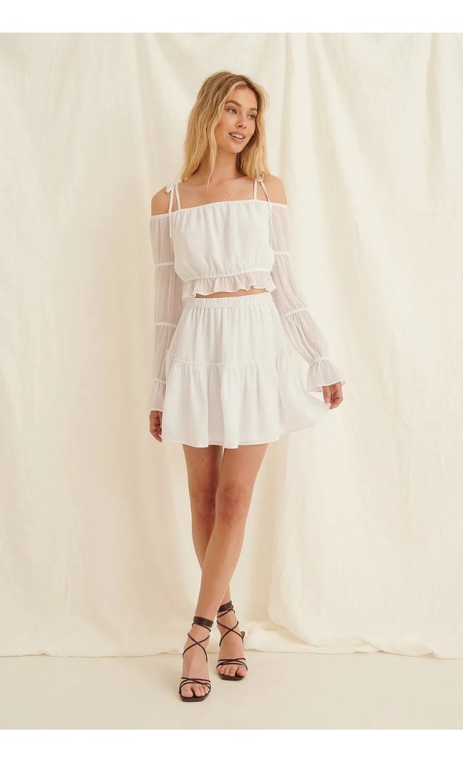 Recycled Frill Mini Skirt