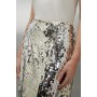 Silver Sequin Midaxi Woven Skirt