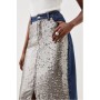 Denim & Sequin Maxi Skirt